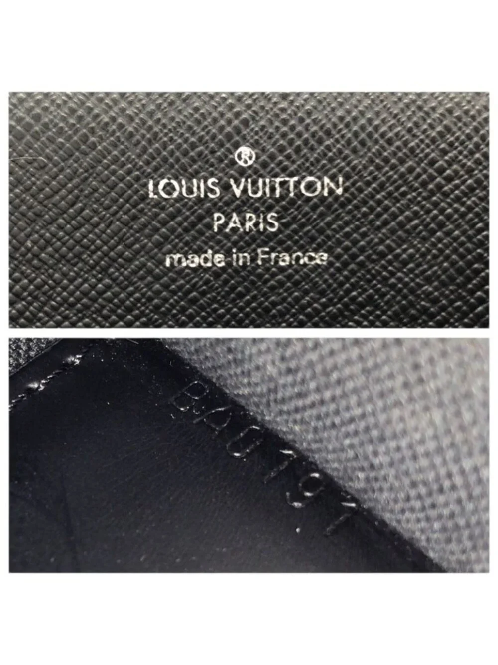 Louis Vuitton Epi Black Silver Leather Business Bag